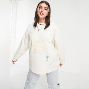 Native Youth Graphic Crewneck Sweatshirt